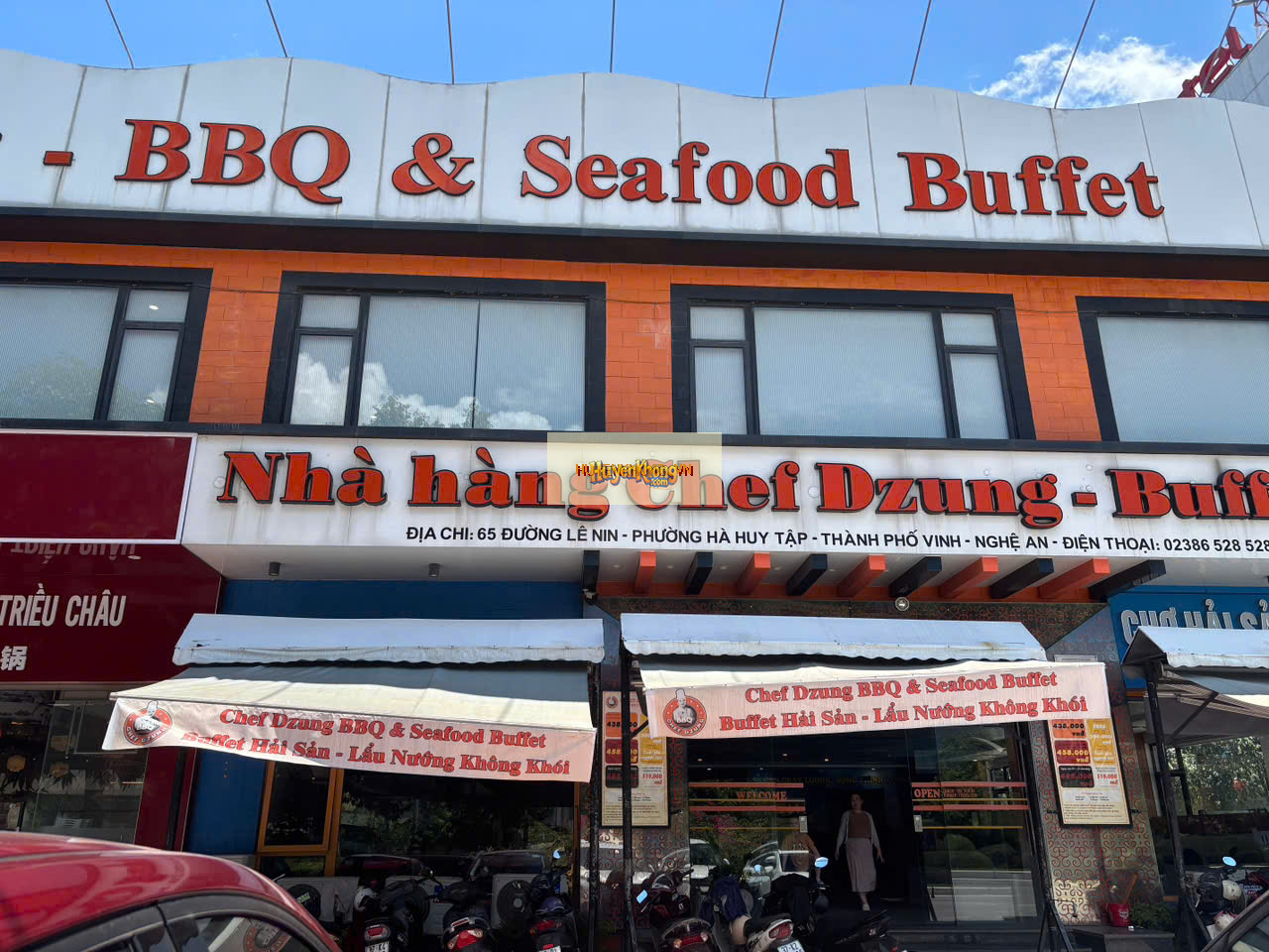 Ảnh bên ngoài (chụp rõ cổng/cửa & logo) - Chef Dzung Buffet tại Nghệ An