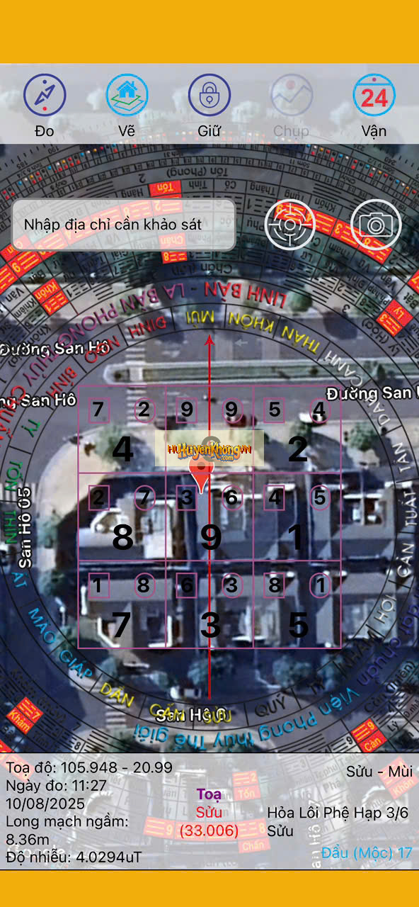 Ảnh tọa độ (định vị vệ tinh) - Rô Hoàng Đế VHOP