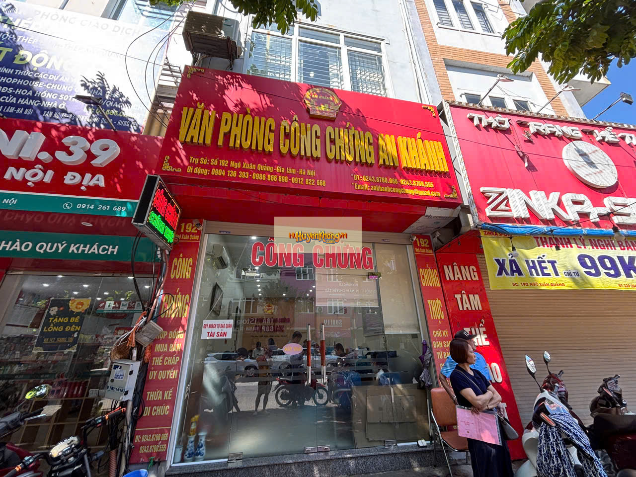 Phong thủy Vp Công chứng An Khánh (Gia Lâm) tọa 270.959° tại Hà Nội