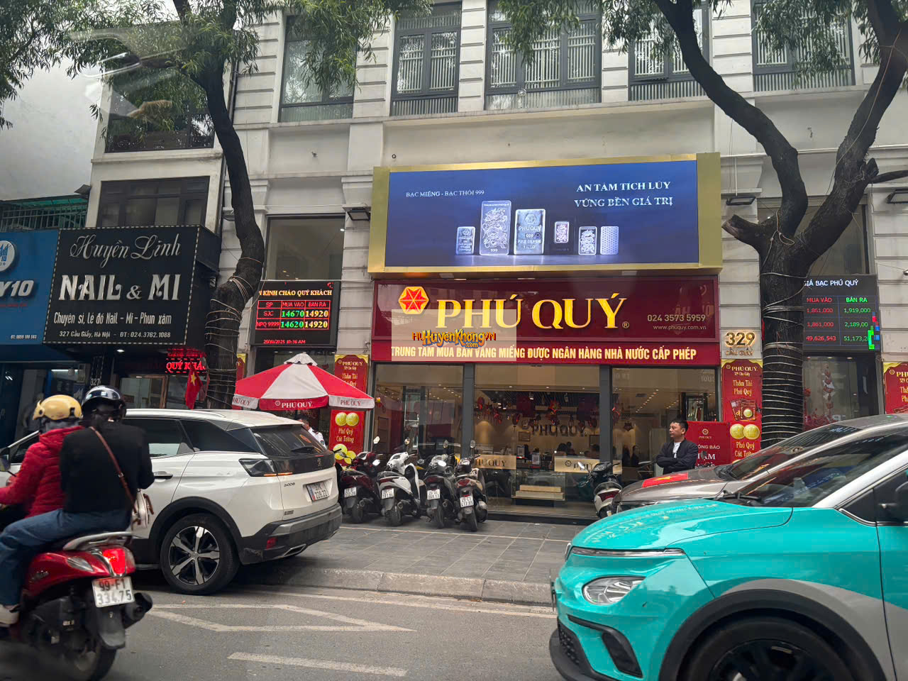 Phong thủy Vàng Bạc Phú Quý tọa 199.811° tại Hà Nội